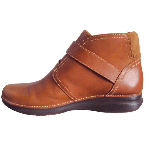 Clarks Appley Mid Womens Bootie Dark Tan Leather US Size 8M - Picture 5 of 12